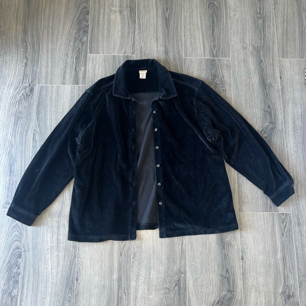 L.L. Bean Button Up Valor Jacket Black Women's Size XL